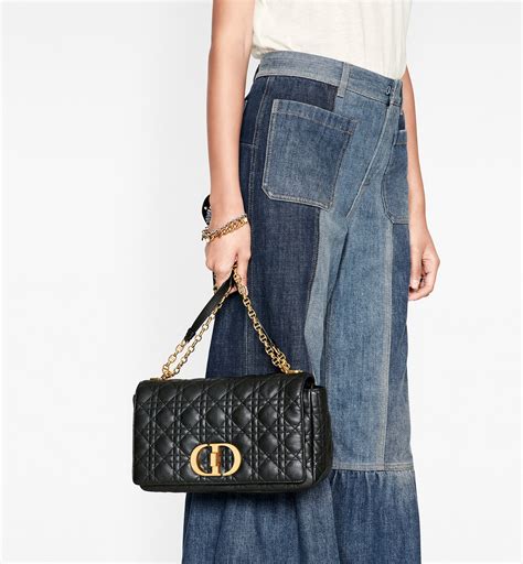 dior caro large bag|dior denim caro bag.